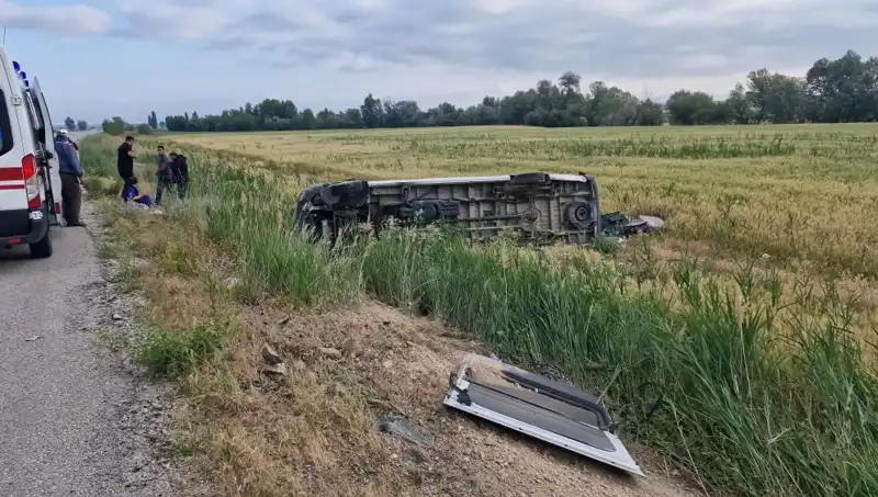 Düğün Kutlaması Sona Erdi: Minibüs Kazası  Yaralılara Yol Açtı