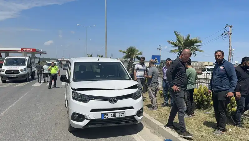 Samsun'da Bisiklet Sürücüsüne Aracın Çarpması Feci Bir Kazaya Neden Oldu