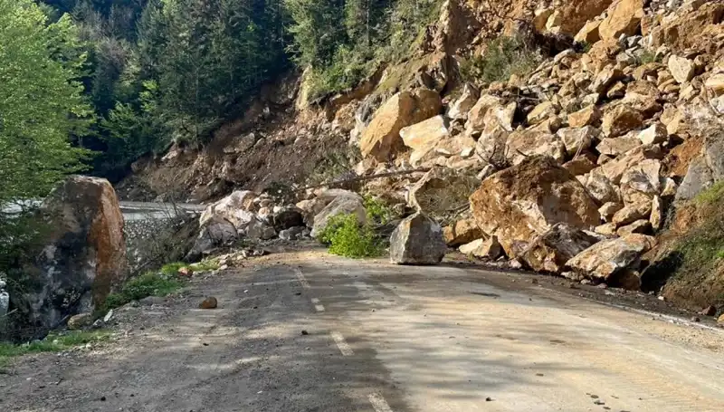 Giresun'da Heyelan: Yol Ulaşımı Felç Etti, Vatandaşlar Endişeli!