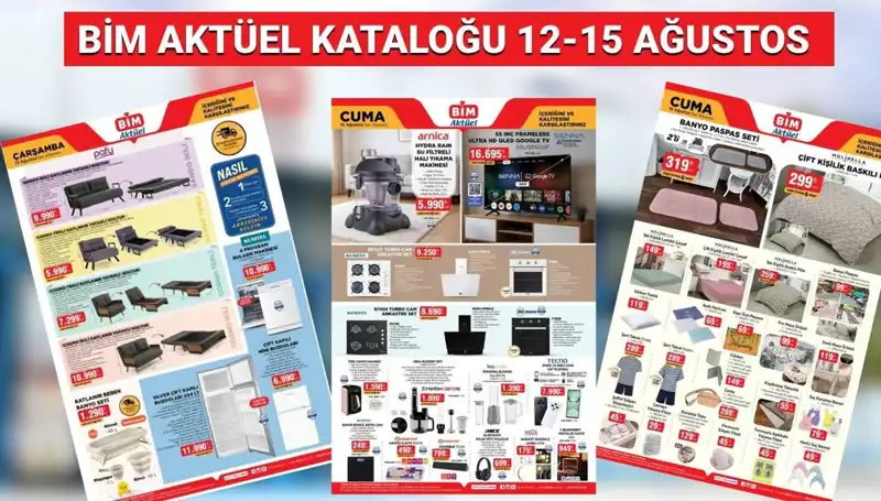 BİM’in 12-15 Ağustos Aktüel Kataloğu: Heyecan Dolu Ürünlerle Dolu Raflar