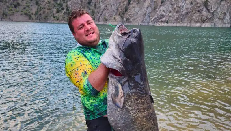 Amatör Balıkçılar Baraj Gölünden 100 Kilo Ağırlığında Balık Çıkardı!