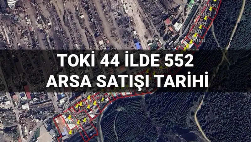 TOKİ, 44 İlde 552 Arsa Satışını Duyurdu: Açık Artırma Tarihleri Açıklanıyor