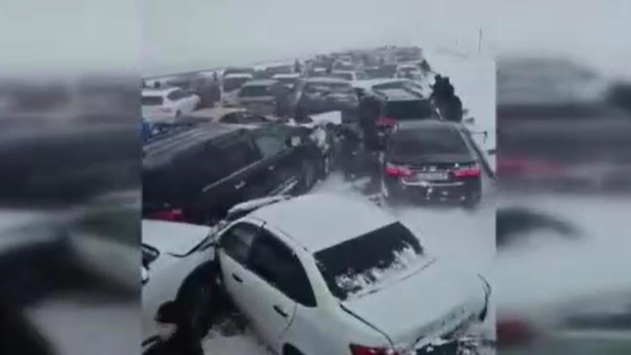 Kazakistan'da büyük trafik kazası