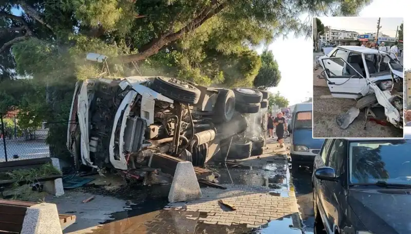 Freni Patlayan Kamyon Trafikte Korku Dolu Anlar Yaşattı!