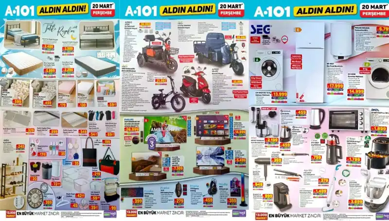 A101 Aktüel Kataloğu 20 Mart: Uygun Fiyatlarla Şık Alışveriş Fırsatları